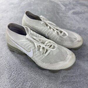Nike VaporMax FlyKnit White Christmas Athletic Shoes Wo Mens Size 8.5 US